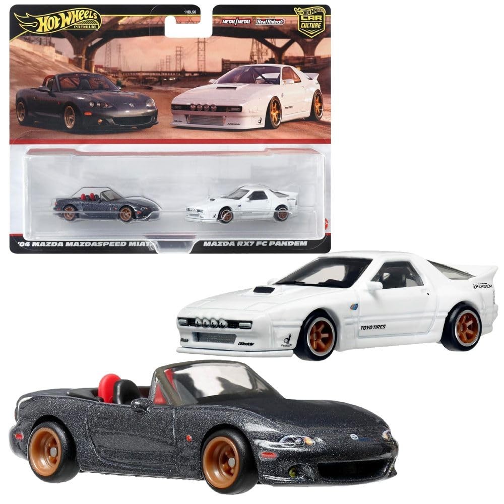 Hot Wheels Premium 2-Pack '04 Mazda Mazdaspeed Miata/Mazda 7.6
