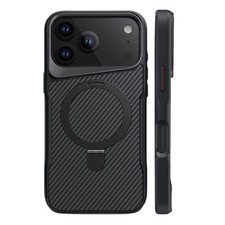 Carbon Fiber Pattern Magnetic Case For iPhone 16 17 Pro Max/15/14/13 with Stand