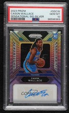 2023-24 Prizm Sensational Signatures Silver Cason Wallace PSA 10 Rookie Auto RC