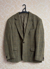 Harris Tweed Quattro Blazer Jacket Wool Men's Size 46R EU 54