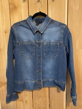 Harolds Blue Jean Denim Long Sleeve Jacket Size L Nwot