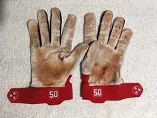 Mookie Betts game used batting gloves 2018 season MVP