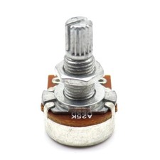 5x A25K Mini Size Metric Guitar Bass Pots 18mm Shaft Audio Taper Potentiometer