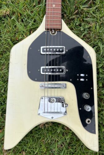 Vintage Kingston Flying Wedge aka Swinger Guitar Eko Rokes MIJ Japan Garage Rock - Picture 3 of 7