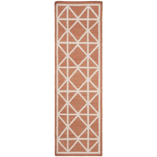 SAFAVIEH Dhurries DHU558A Handwoven Red / Ivory Rug - Picture 5 of 14