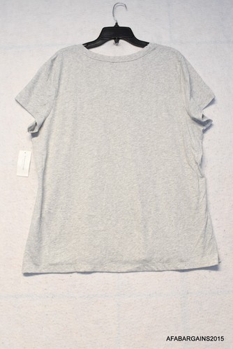 Camiseta pijama clásica gris Charter Club para mujer talla XXL cuello en V nueva con etiquetas - Imagen 2 de 7
