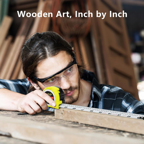 Tape Measure with Fractions 1/8, Measuring Tape 16 FT, 1 Inch/25Mm Wide Blade Me - Picture 7 of 7