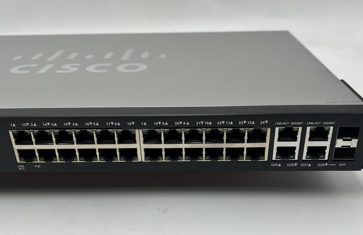 ルーター・ネットワーク機器 Cisco Small Business SG300-28PP CISCO SG300-28PP 24-port Gigabit PoE+ Managed Network Switch