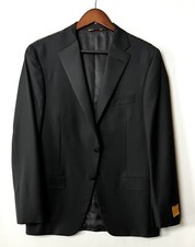 Hickey Freeman Balton Tasmanian Super 150's Black Tuxedo Jacket Size 40 R 930