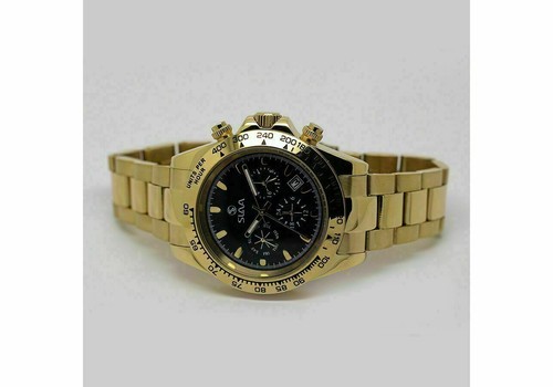 Slava S10363 Quartz Analog Waterproof Mens Wrist Watch Calendar S/S Band - Picture 35 of 44