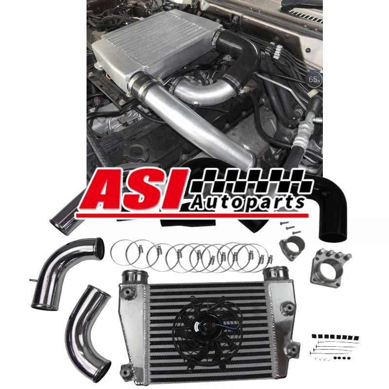 TD42 Top Mount Intercooler+pipe Fan Kit For 2003-07 Nissan Patrol GU 4.2 TDi - image 4 of 4