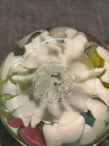 Joe Rice St. Clair Blown Art Glass Multicolor Perfume Bottle Paperweight - Picture 7 of 11