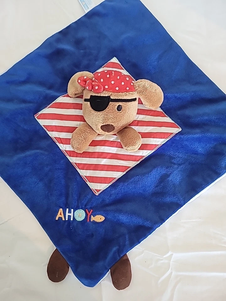 Manta de seguridad para niños preferida cachorro perro marinero pirata Ahoy bebé azul amoroso  Foto 4 de 4