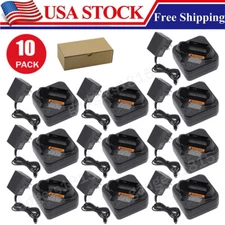 10X Rapid Charger Set For Motorola WAVE TLK 100 HK2112A Radio FNB-V142LI Battery