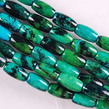 Natural 8X12mm Green Azurite Chrysocolla Rice Gemstones Loose Beads 15"