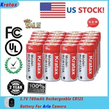 RCR123A 3.7V Li-ion Rechargeable Battery Kits for Arlo Wireless Camera Kratax