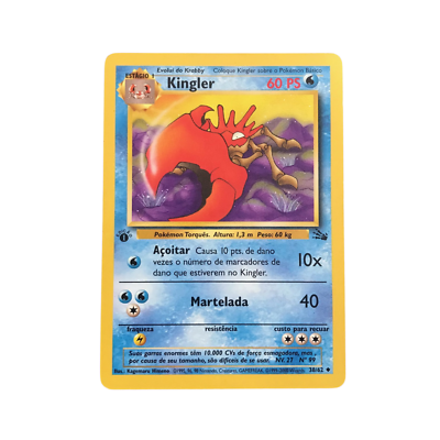 Card Pokmon Portuguese - Kingler 38/64 1st Edition Fossil Ultra Rare Low Pop | eBay Card Pokmon Portuguese - Kingler 38/64 1st Edition Fossil Ultra Rare Low Pop | eBay