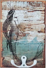 Mermaid Hook Board by Primitives by Kathy