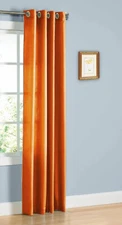 1PC SOLID SEMISHEER GROMMET FAUX SILK WINDOW CURTAIN PANEL VERSATILE DECOR MIRA 