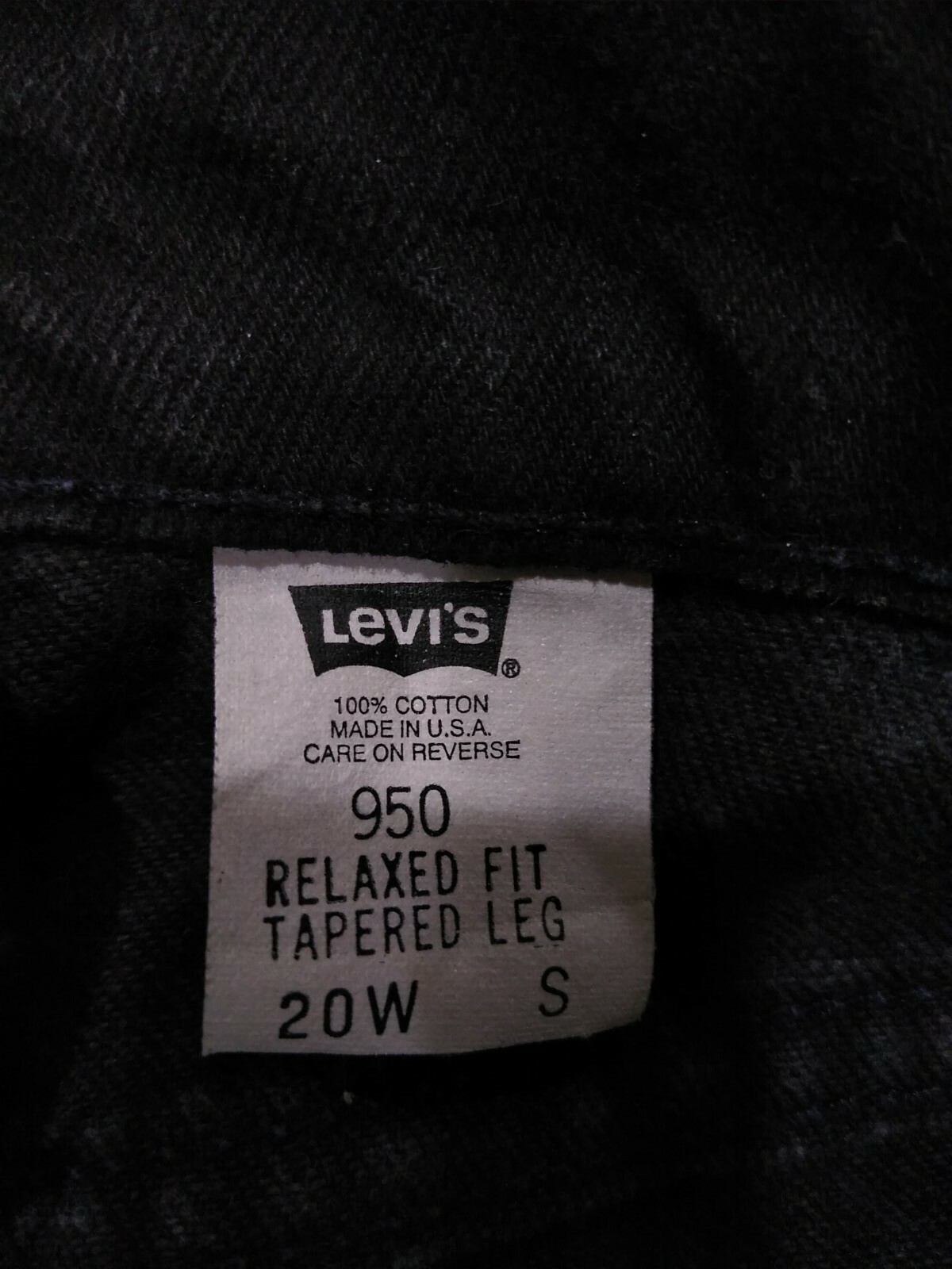 Levis 950 Relaxed Fit Tapered Leg Orange Tab Blac… - image 6