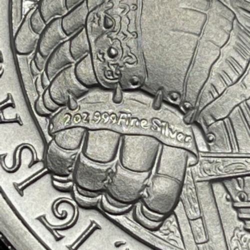 Destiny Series Raven & Knight Collector Coin 2 Troy Oz .999 Fine Silver Round - Picture 2 of 17