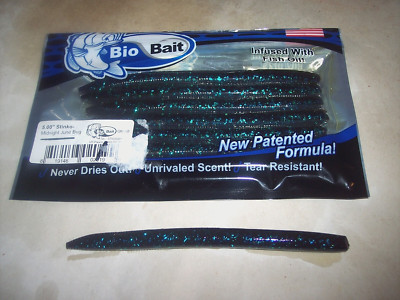 Bio Bait Worm Lure Stick Bait June Bug 5'' Ned Rig Worm Infused With Fish Oil