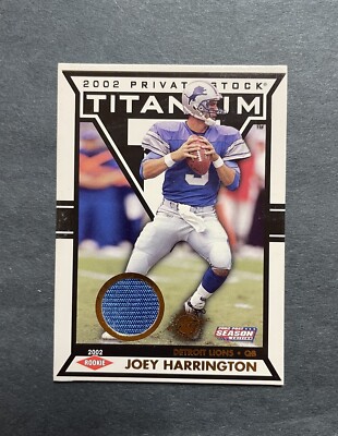 Joey Harrington - 2002 Private Stock Titanium - Postseason Game-Worn Jer. /435