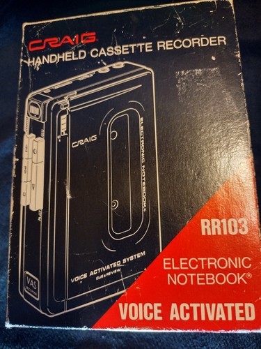 Vintage Craig 1990 Handheld Cassette Recorder W/ Cassette Complete in Box - Picture 2 of 12