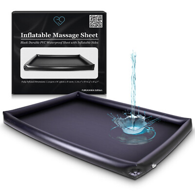 Black Waterproof Inflatable Massage Sheet for Nuru Massage Durable Nuru Pool
