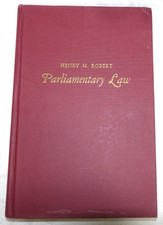 Parliamentary Law By Henry M. Robert  Hardcover 1975 Bicentennial Rare Book