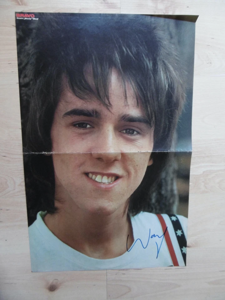 Stuart "Woody" Wood "Bay City Rollers" Autogramm signed 27x42 cm Poster gefaltet - Bild 1 von 1