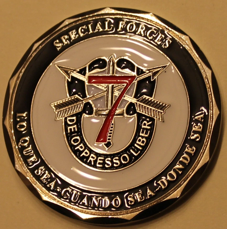 7th Special Forces Group Airborne 1st BN C Co Afghanistan Army Challenge Coin - Image 2 of 3