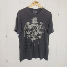 Camiseta Converse One Star Para Hombre Gris Gráfica Cuello Redondo Manga Corta M Grunge Gótica