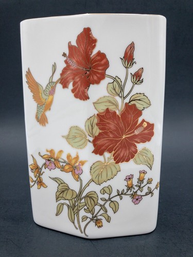 Vintage japanische Porzellan Kolibri Vase, Goldumriss, gemarkt, siehe Video - Bild 5 von 10