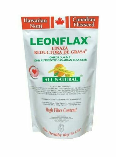 LeonFlax Flaxseed Noni Nopal Maca High Fiber Omega 3-6-9 Natural Supplement 18oz - Picture 2 of 5
