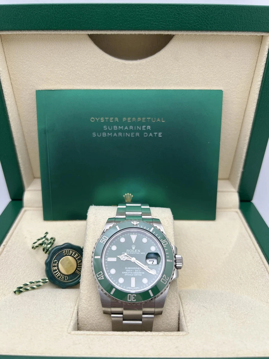 Rolex Submariner Date Hulk Stainless Steel Green Dial & Ceramic