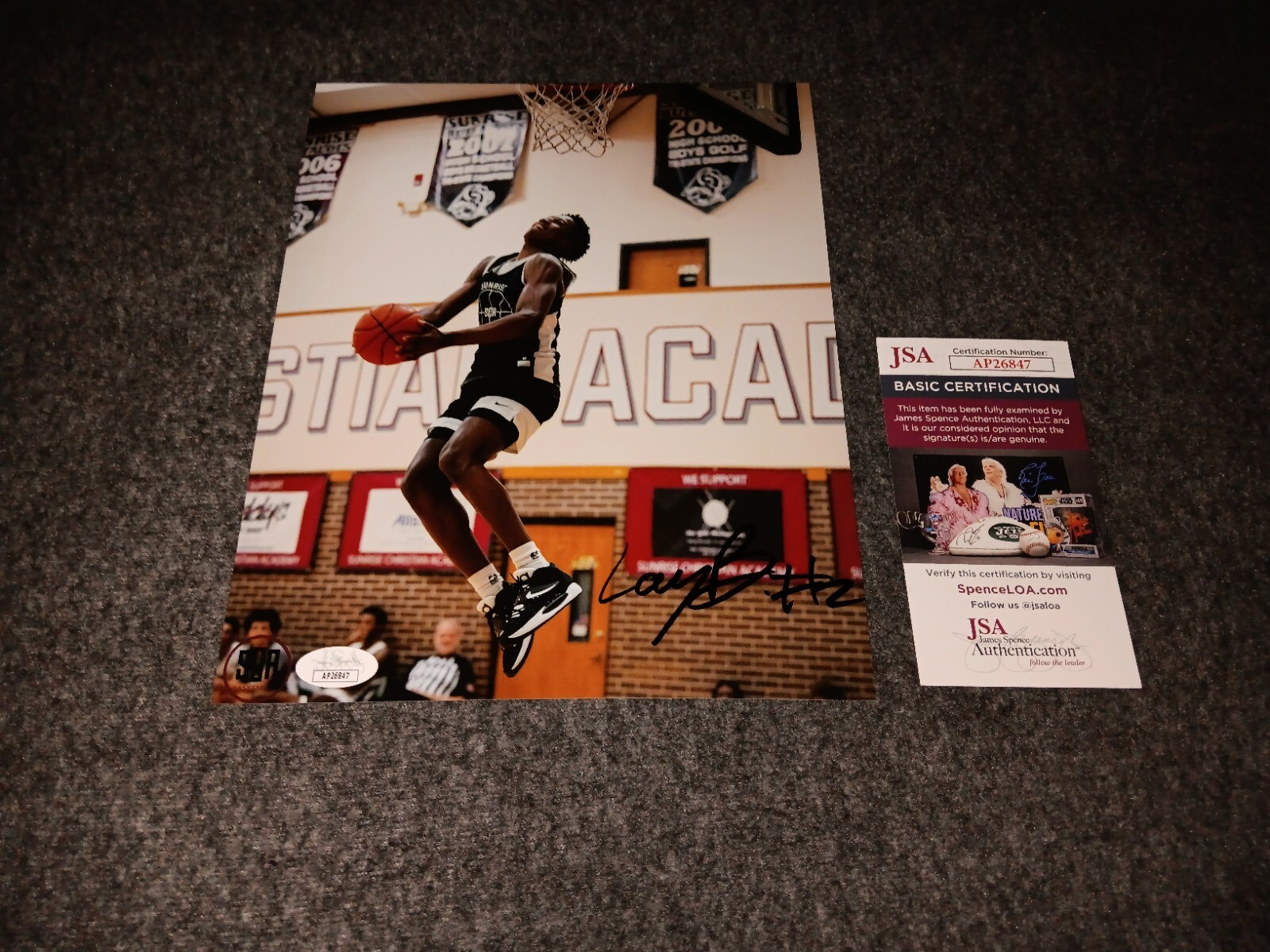 layden blocker Autographed Signed Arkansas Razorbacks 8x10 Jsa 