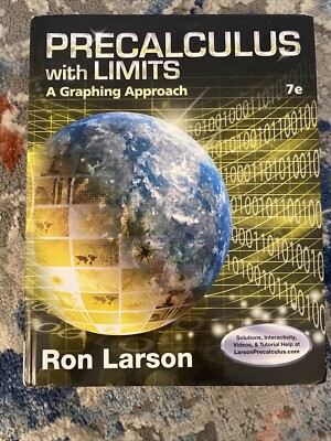 Precalculus With Limits A Graphing Approach- By Ron Larsen - Used But Ok!