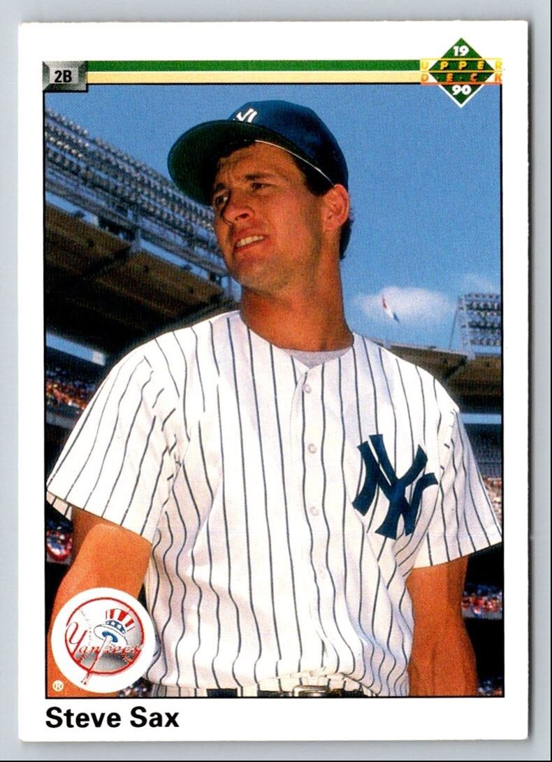 1990 Upper Deck #172B Steve Sax New York Yankees Baseball Card