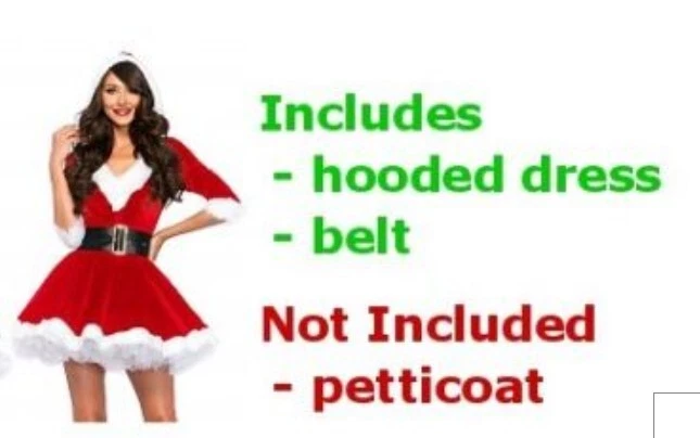 Leg Avenue 2 Piezas Sra. Claus Navidad Disfraz Vestido Con Capucha Para Mujer M/L 85356 Foto 2 de 4