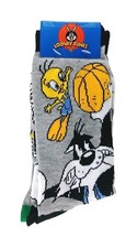 Warner Brothers Looney Tunes Socks 2-pair sz M/L Medium/Large 6-12 Grey