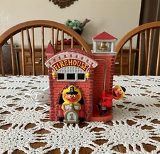 1994 Sesame Street Fire House Night Light Lamp – Elmo and Ernie