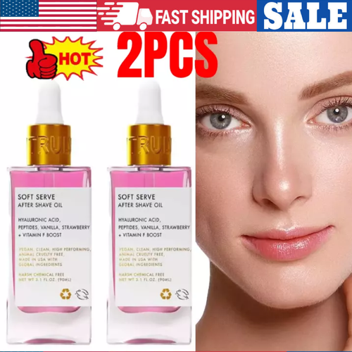 2X Truly Beauty Soft Serve After Shave Oil 3.1 fl oz / 90 mL Brand HOT