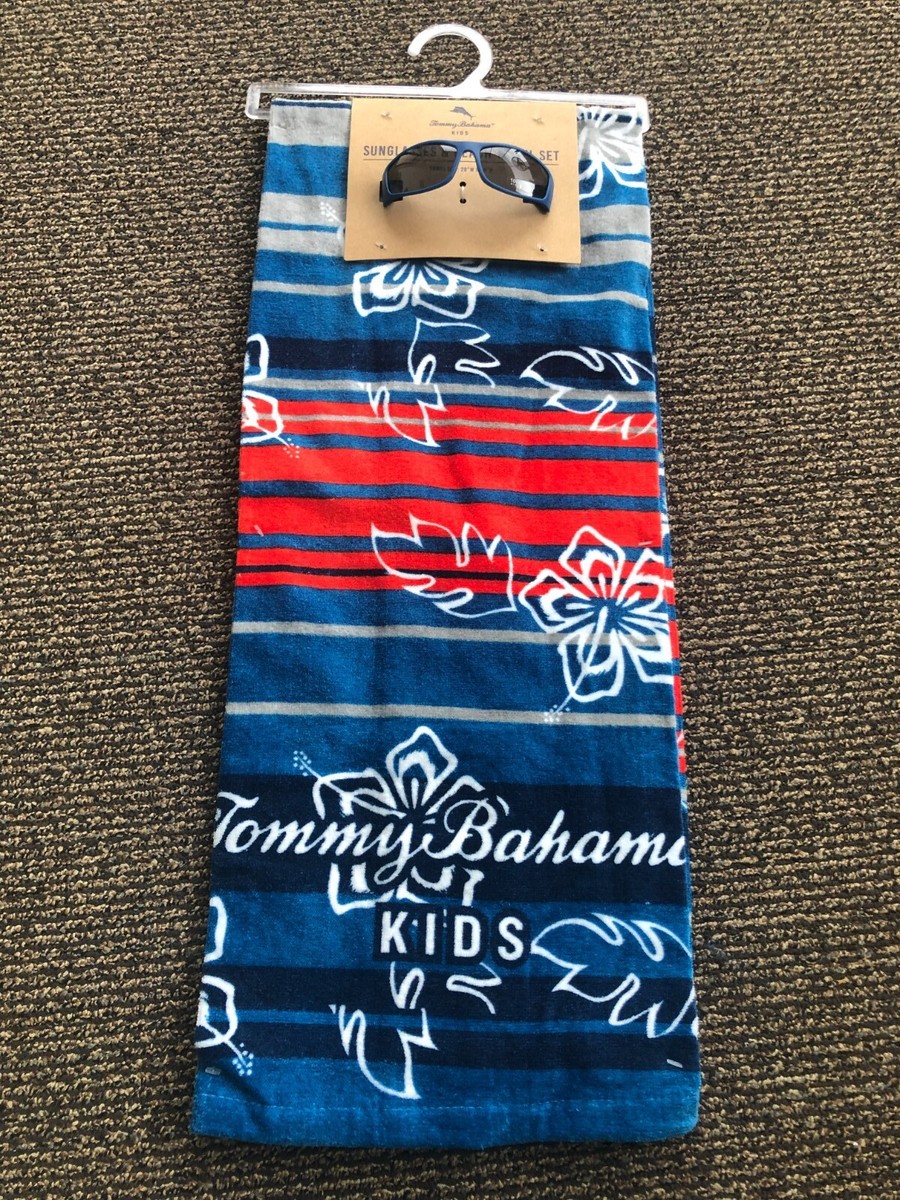 Tommy Bahama Kids Sunglasses Beach Towel Set 100% COTTON