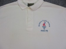 1996 Olympics Shirt Mens Extra Large Hanes White Made in USA Embroidered Logo