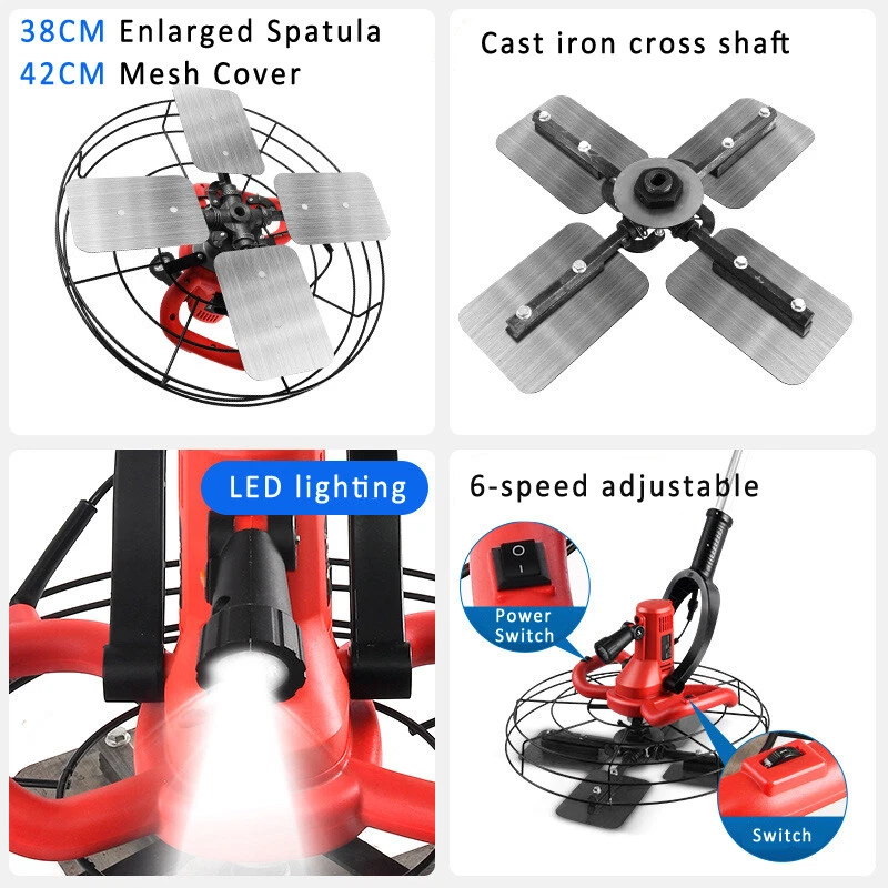 1680W 110/220-240V Cement Trowel Concrete Floor Electric Sander Trowel Calender - Image 4 of 4