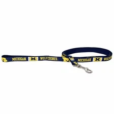 MICHIGAN WOLVERINES DOG CAT PET 6FT NYLON LEASH LEAD SMALL MEDIUM LARGE