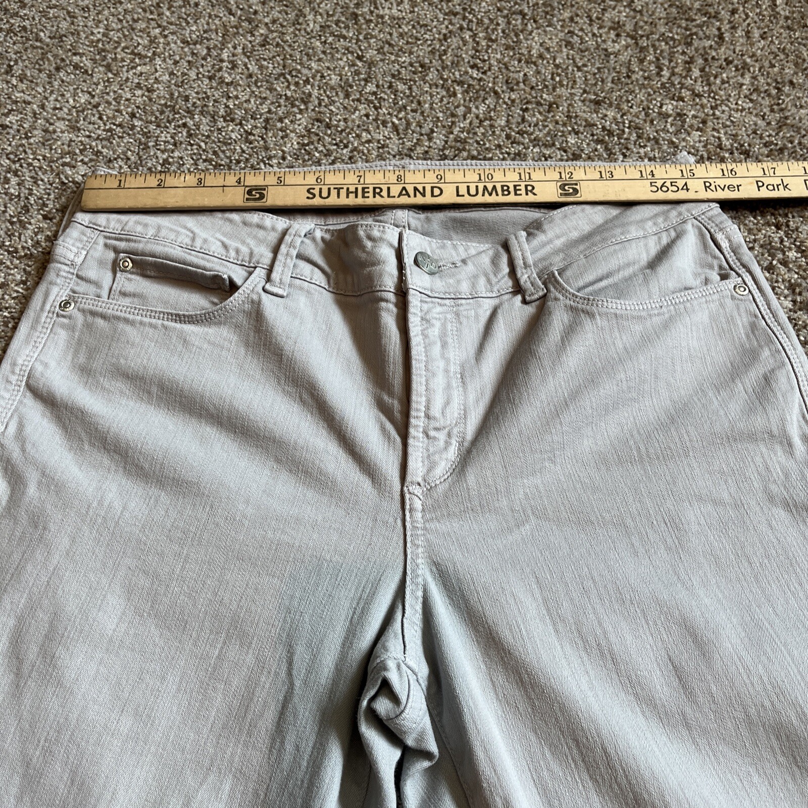 NYDJ Alina Convertible Ankle Jeans Womens Size 10 Gray Mid Rise Stretch 30 X 28 - View 7