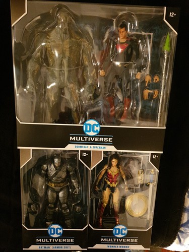DC Multiverse - Superman & Doomsday, Batman Armored, Wonder Woman Mcfarlane Toys