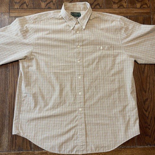CC Filson Plaid Button Up Shirt Men's Size XL Gray Gold Beige - Picture 2 of 10